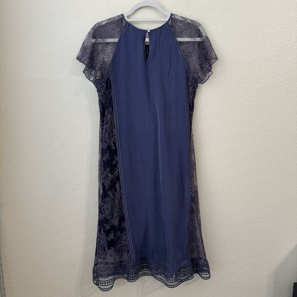 Sundance Dress Womens Size Medium Lace Purple Lined Shift - Picture 2 of 8